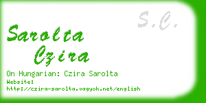 sarolta czira business card